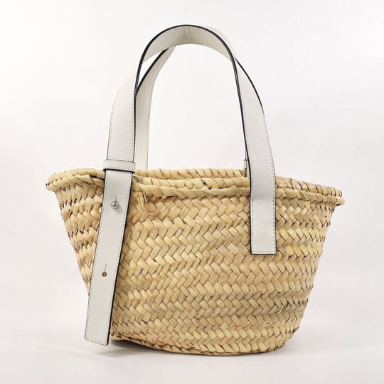 LOEWE Tote Bag A223S93X04 Raffia, Leather beige Basket bag small