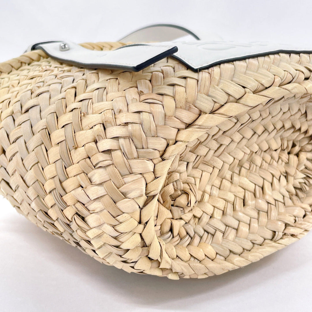 LOEWE Tote Bag A223S93X04 Raffia, Leather beige Basket bag small