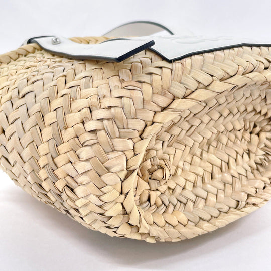 LOEWE Tote Bag A223S93X04 Raffia, Leather beige Basket bag small