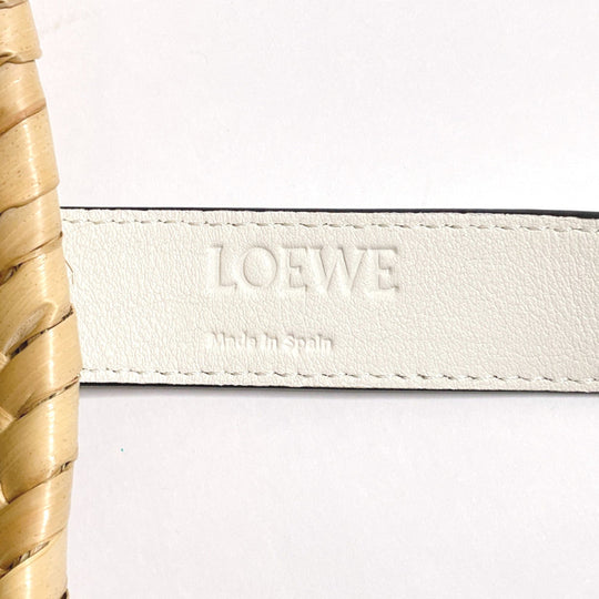 LOEWE Tote Bag A223S93X04 Raffia, Leather beige Basket bag small