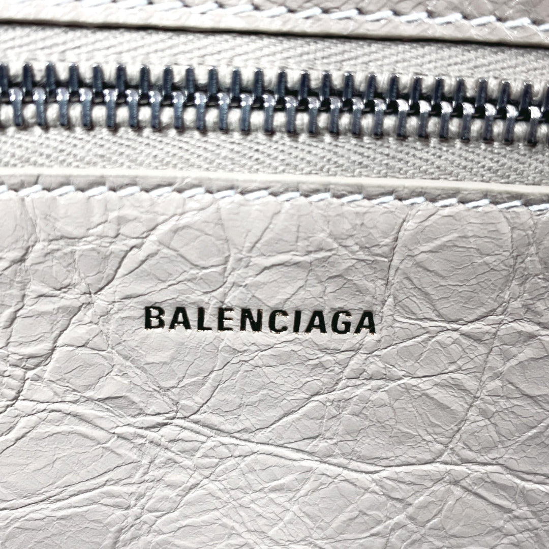 BALENCIAGA Tote Bag 671404 Nylon, Leather beige 2WAY Barbez Small
