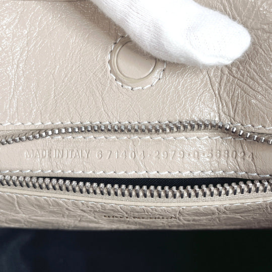 BALENCIAGA Tote Bag 671404 Nylon, Leather beige 2WAY Barbez Small