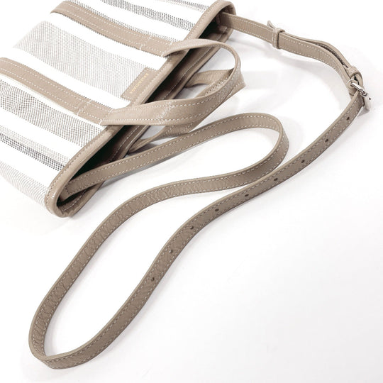 BALENCIAGA Tote Bag 671404 Nylon, Leather beige 2WAY Barbez Small