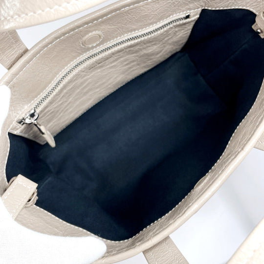 BALENCIAGA Tote Bag 671404 Nylon, Leather beige 2WAY Barbez Small