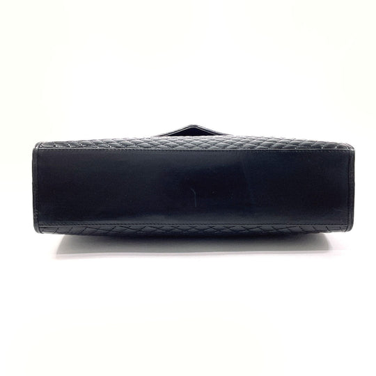 BALLY Handbag leather black quilting Women Used Authentic