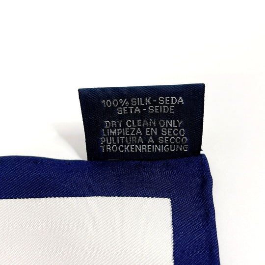 HERMES scarf Silk, 100% silk white BRIDES de GALA Tartan Gavroche 45