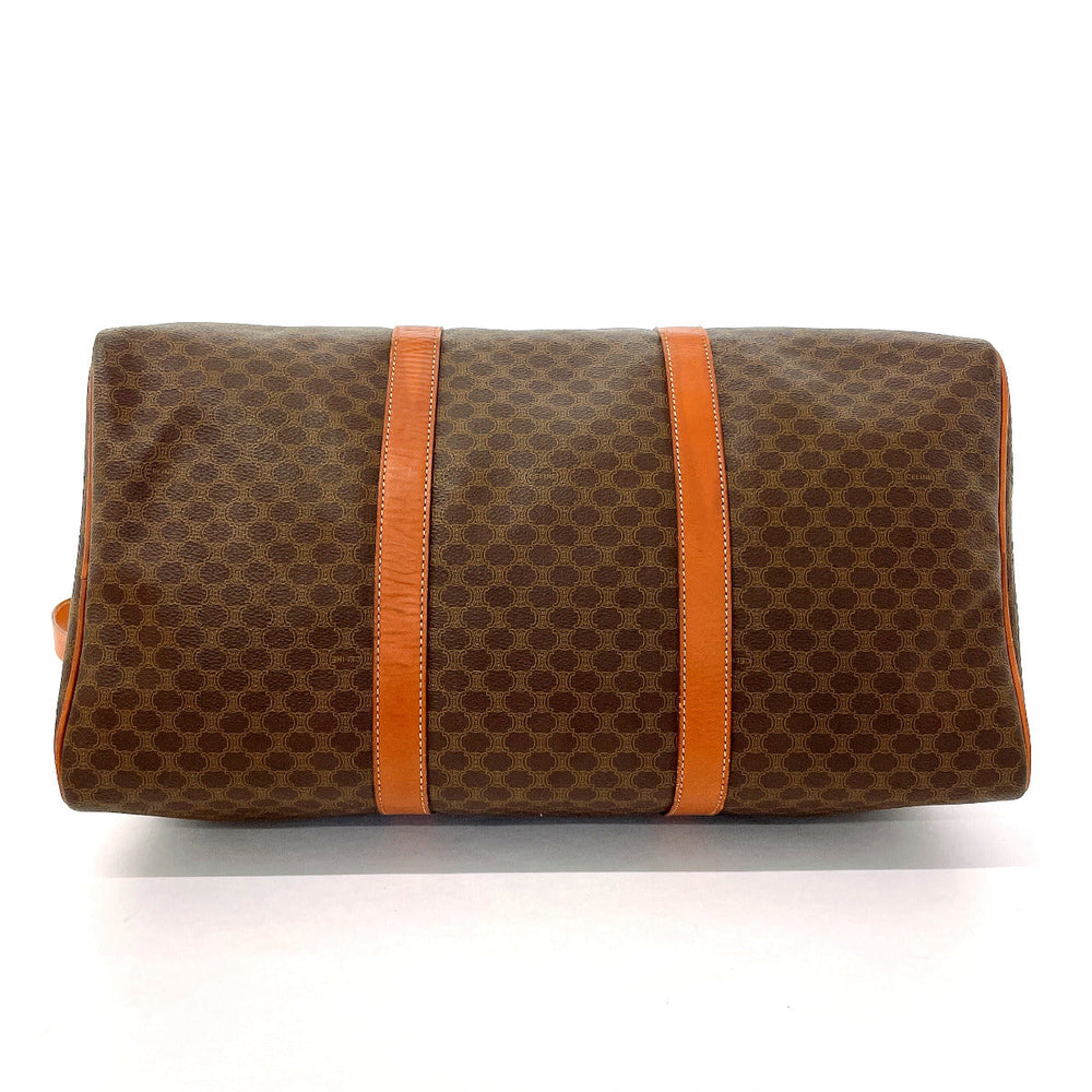 CELINE Boston Duffel bag PVC, Leather Brown Macadam