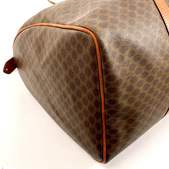 CELINE Boston Duffel bag PVC, Leather Brown Macadam