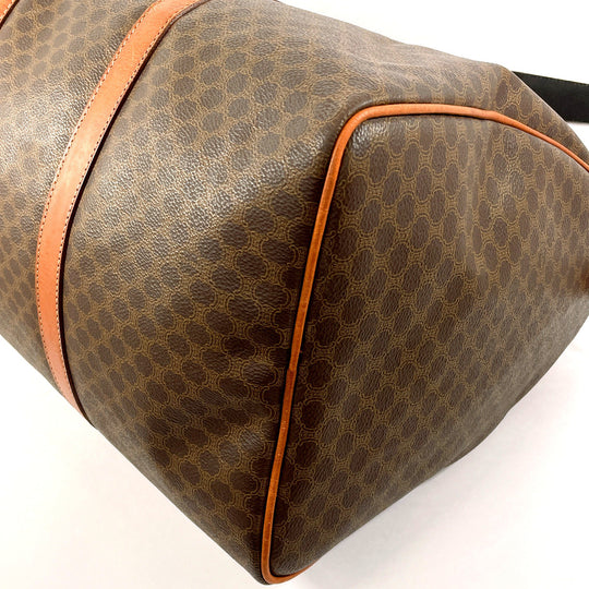 CELINE Boston Duffel bag PVC, Leather Brown Macadam