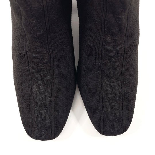 HERMES boots H192034Z Wood, Knit black short boots Volver 60 36 1/2