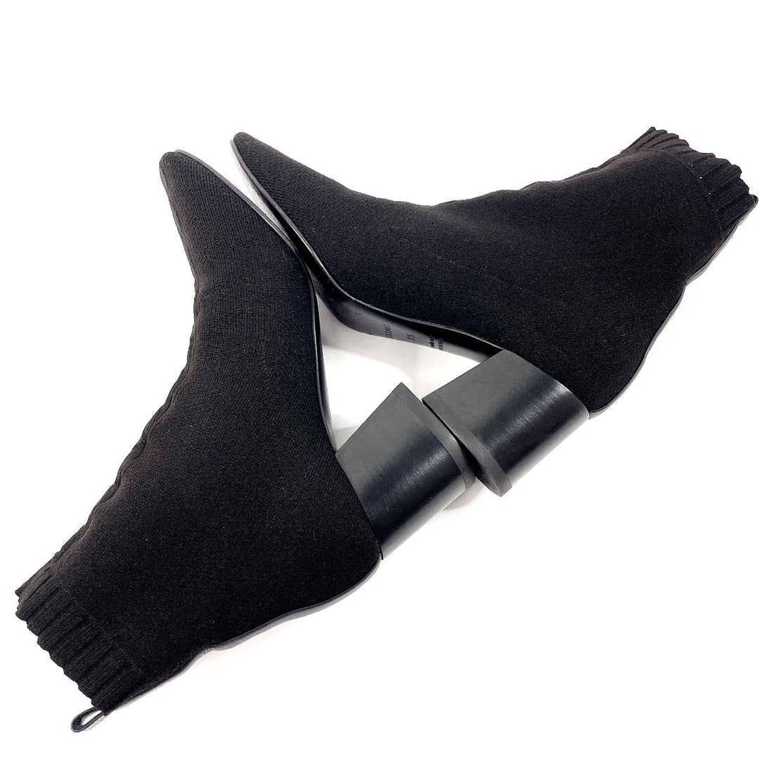 HERMES boots H192034Z Wood, Knit black short boots Volver 60 36 1/2