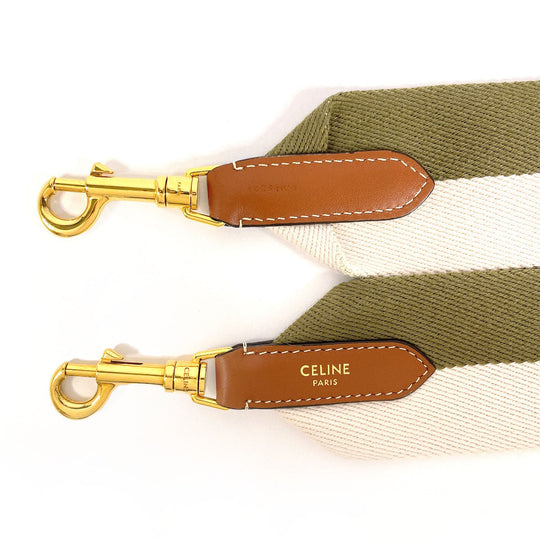 CELINE Shoulder strap canvas khaki