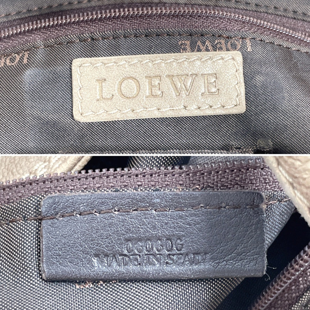 LOEWE Handbag leather gold anagram Nappa Aire