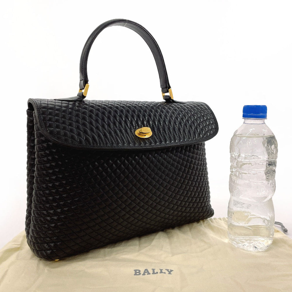 BALLY Handbag leather black quilting