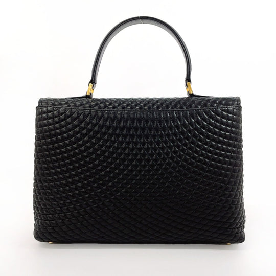 BALLY Handbag leather black quilting