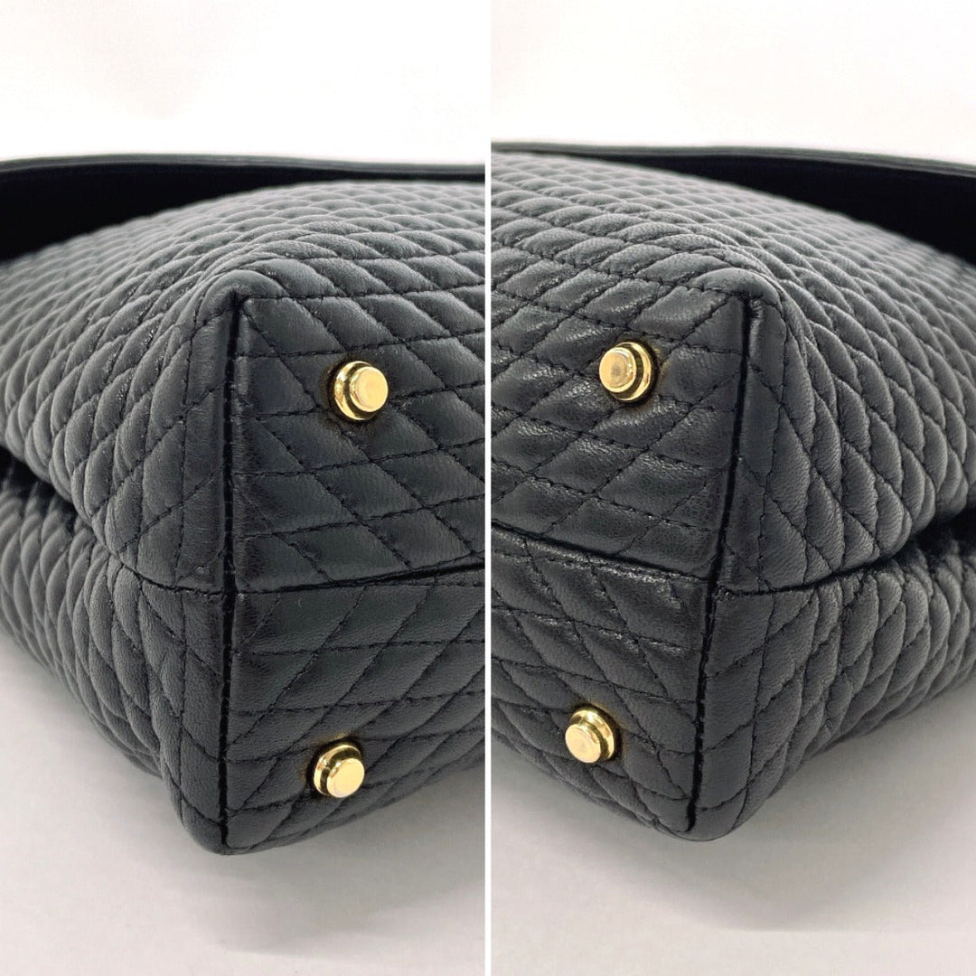 BALLY Handbag leather black quilting