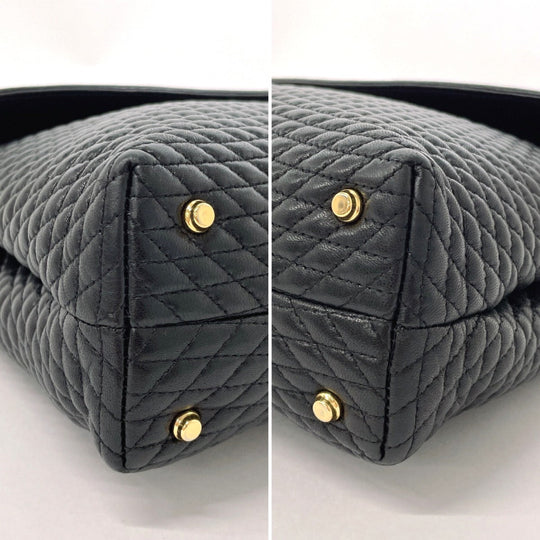 BALLY Handbag leather black quilting