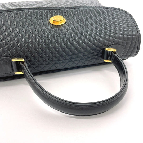BALLY Handbag leather black quilting