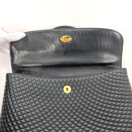 BALLY Handbag leather black quilting
