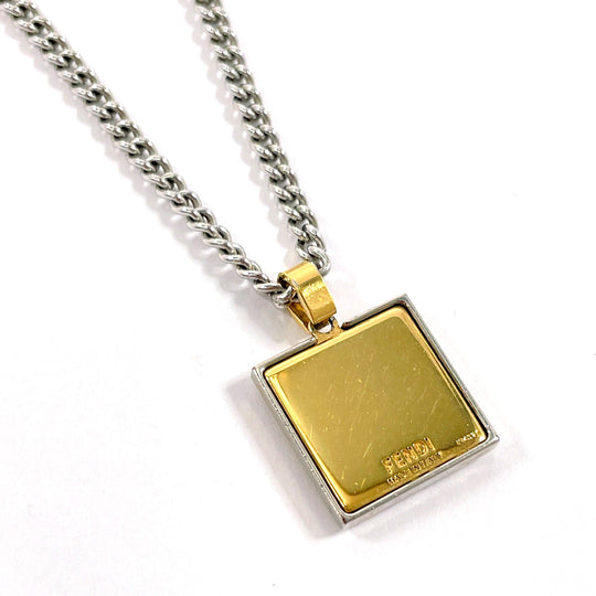 FENDI Necklace 7AJ292 B08 Gold Plated gold FF logo square