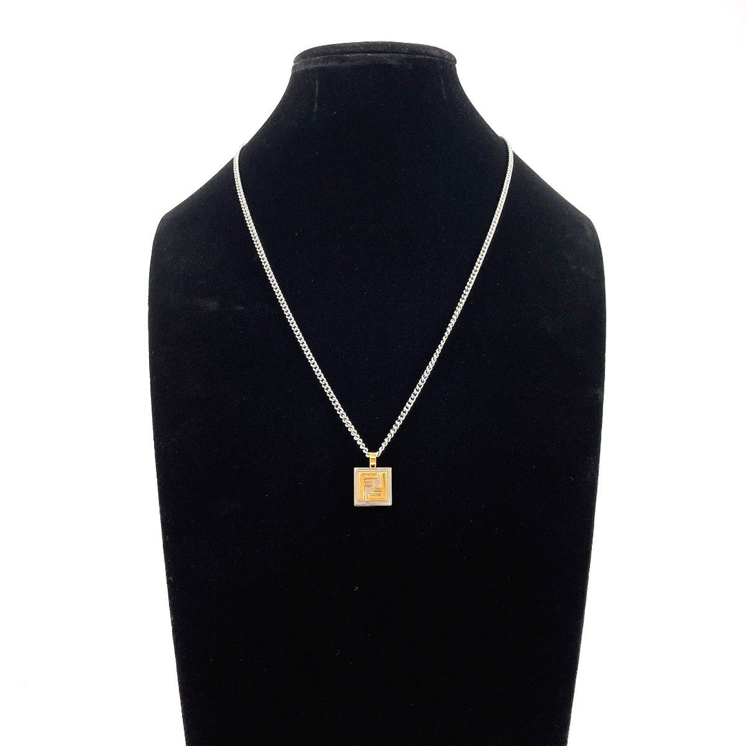 FENDI Necklace 7AJ292 B08 Gold Plated gold FF logo square