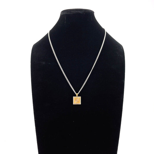 FENDI Necklace 7AJ292 B08 Gold Plated gold FF logo square