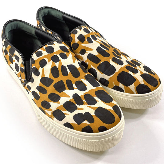 CELINE Slip-on Nylon, Rubber Brown Animal Pattern 42