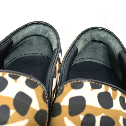 CELINE Slip-on Nylon, Rubber Brown Animal Pattern 42