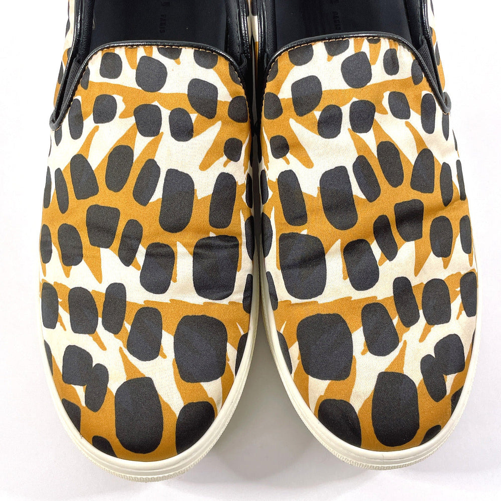 CELINE Slip-on Nylon, Rubber Brown Animal Pattern 42