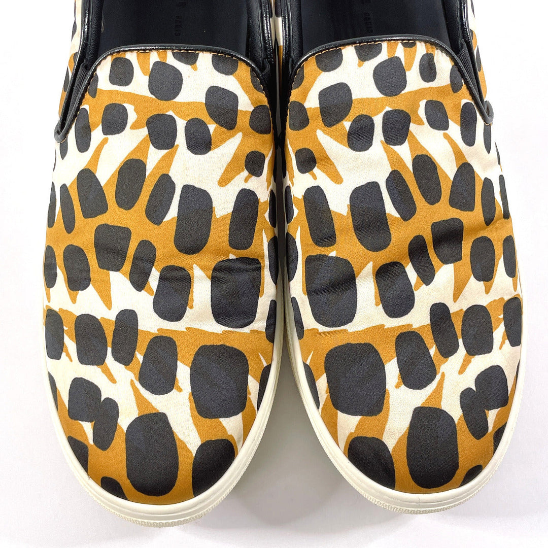 CELINE Slip-on Nylon, Rubber Brown Animal Pattern 42