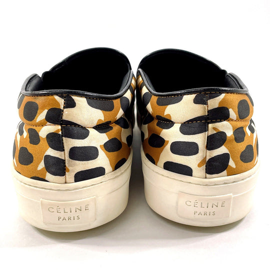 CELINE Slip-on Nylon, Rubber Brown Animal Pattern 42