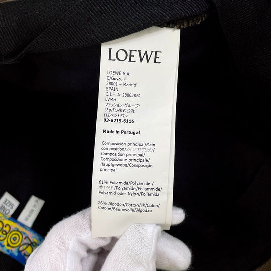 LOEWE cap K664358X12 Nylon, Cotton, Acrylic, Nylon 61% Cotton 26% Acrylic 13% khaki EYE NATURE mens ƒ�ƒ“ƒTƒCƒY(ƒtƒŠ�[ƒTƒCƒY) Used Authentic
