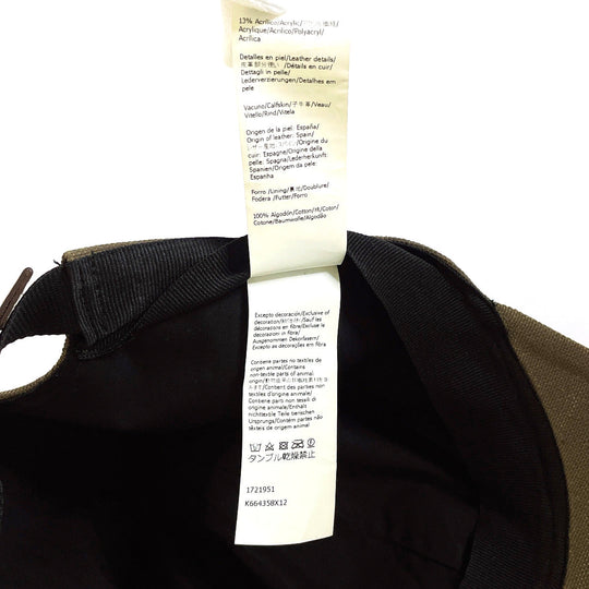 LOEWE cap K664358X12 Nylon, Cotton, Acrylic, Nylon 61% Cotton 26% Acrylic 13% khaki EYE NATURE mens ƒ�ƒ“ƒTƒCƒY(ƒtƒŠ�[ƒTƒCƒY) Used Authentic