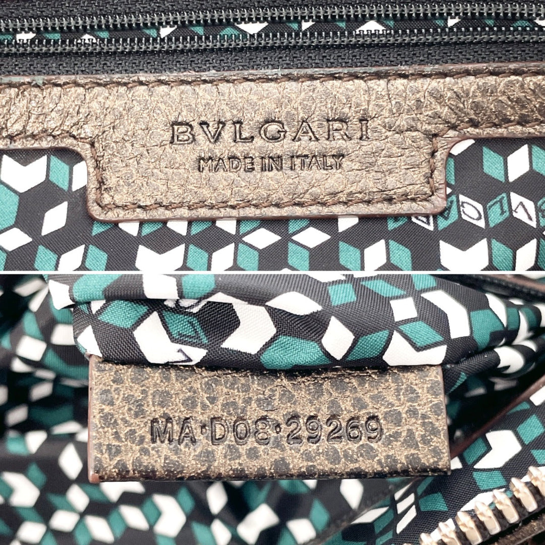 BVLGARI Handbag leather gold Leoni