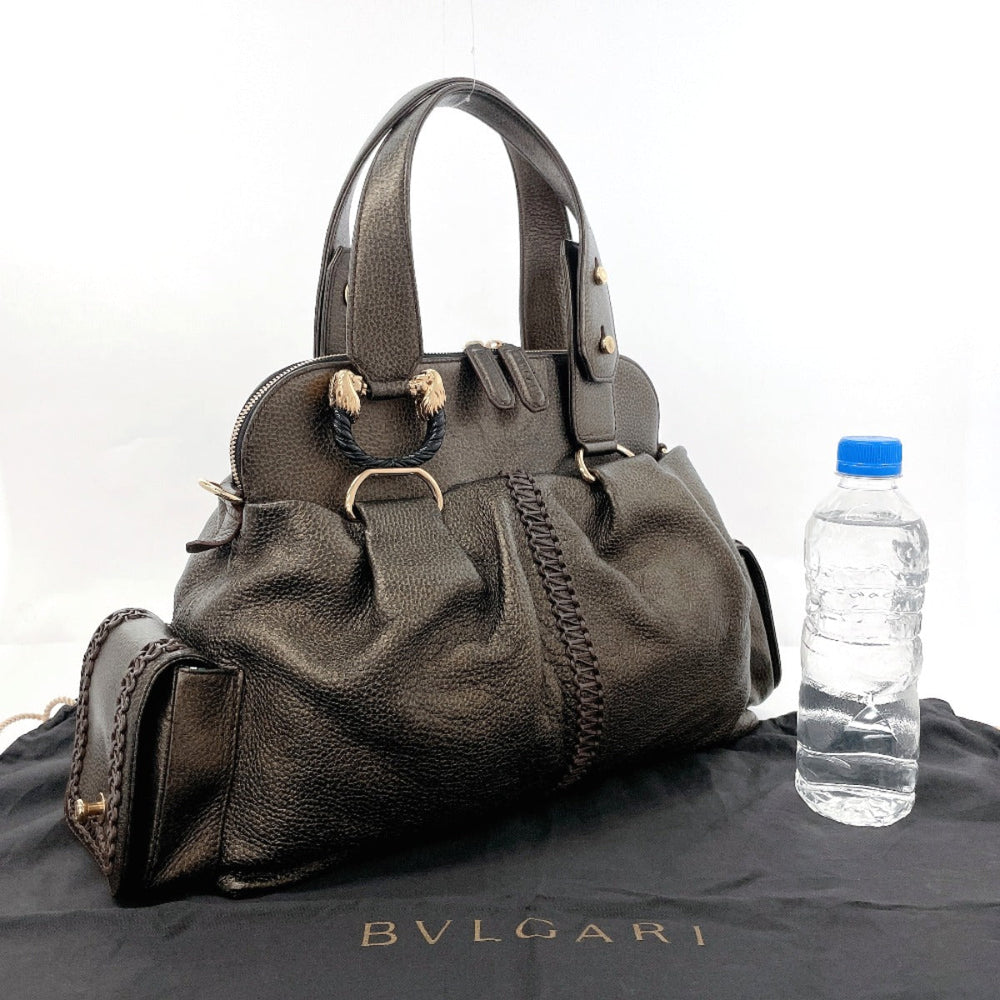 BVLGARI Handbag leather gold Leoni
