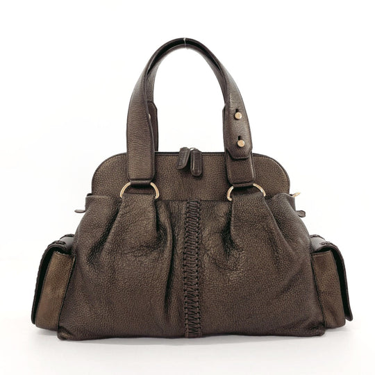 BVLGARI Handbag leather gold Leoni