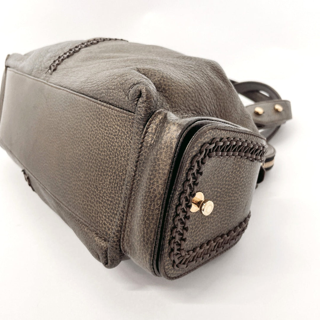 BVLGARI Handbag leather gold Leoni