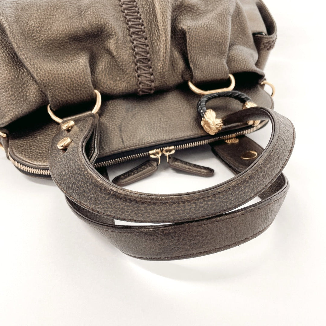 BVLGARI Handbag leather gold Leoni