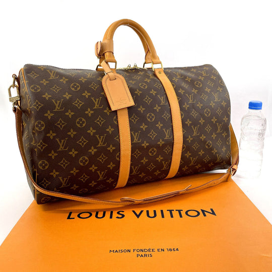 LOUIS VUITTON Boston Duffel bag M41416 Monogram canvas, tanned leather Brown Keepall  bandouliere 50