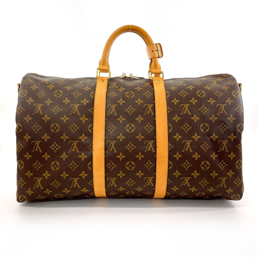 LOUIS VUITTON Boston Duffel bag M41416 Monogram canvas, tanned leather Brown Keepall  bandouliere 50