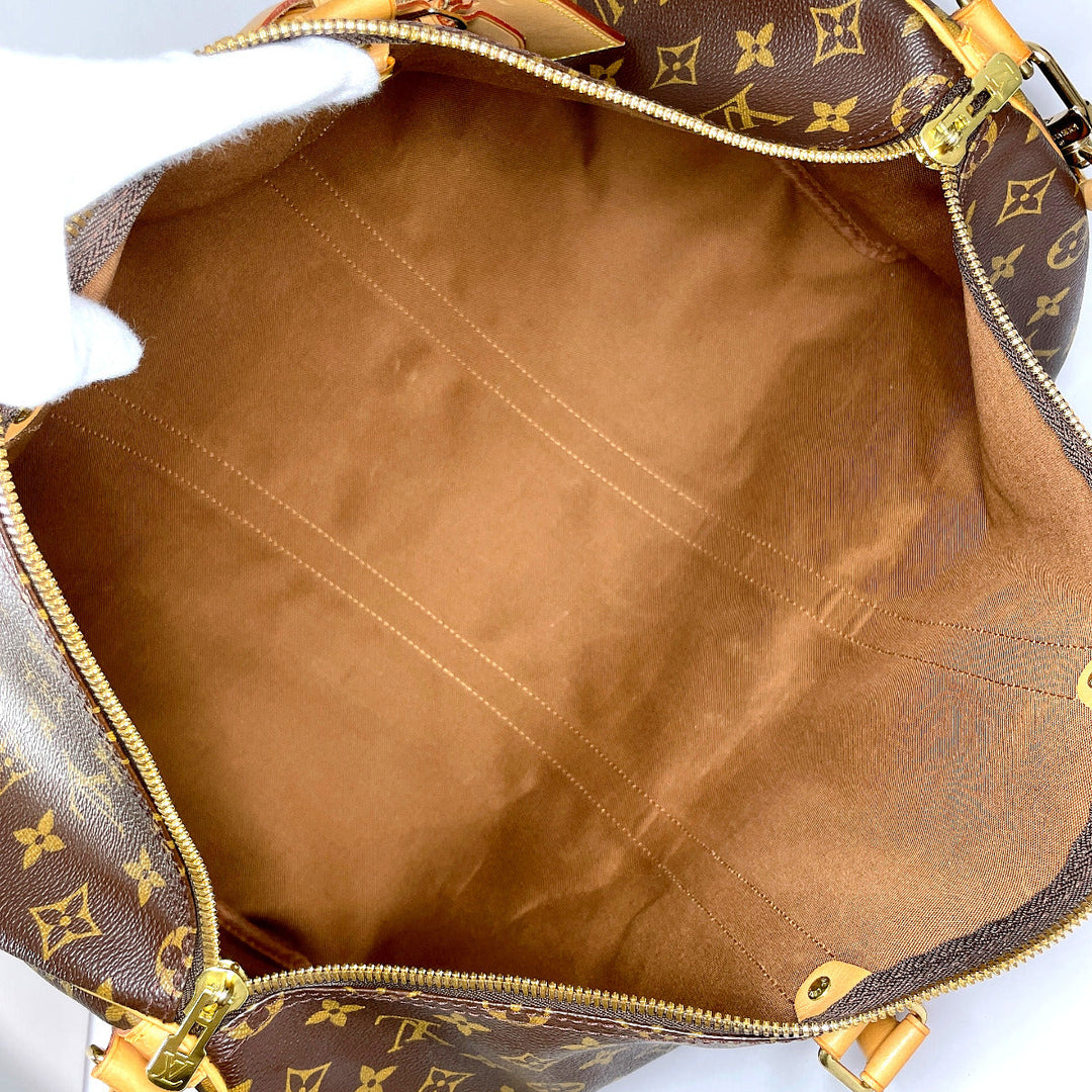 LOUIS VUITTON Boston Duffel bag M41416 Monogram canvas, tanned leather Brown Keepall  bandouliere 50