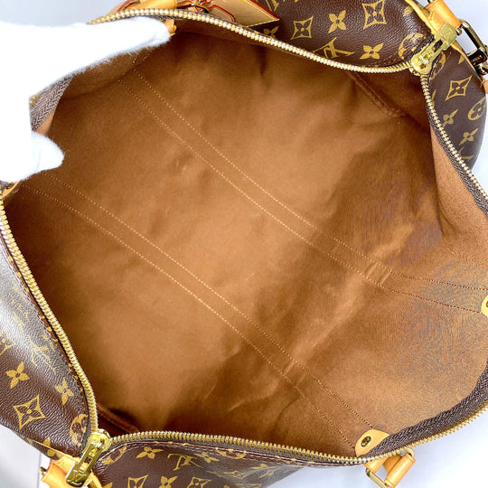 LOUIS VUITTON Boston Duffel bag M41416 Monogram canvas, tanned leather Brown Keepall  bandouliere 50
