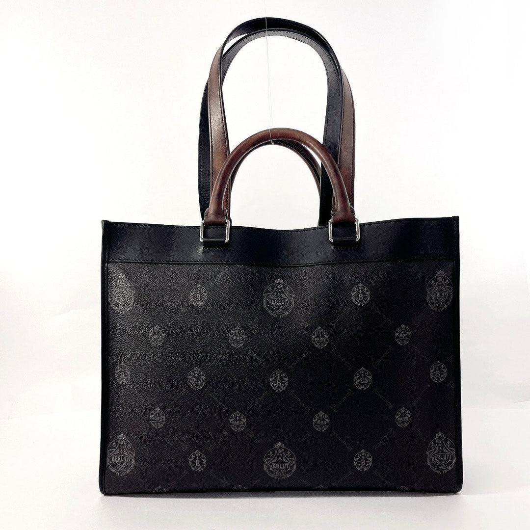 Berluti Tote Bag PVC, Leather black 2WAY Ulysse Small