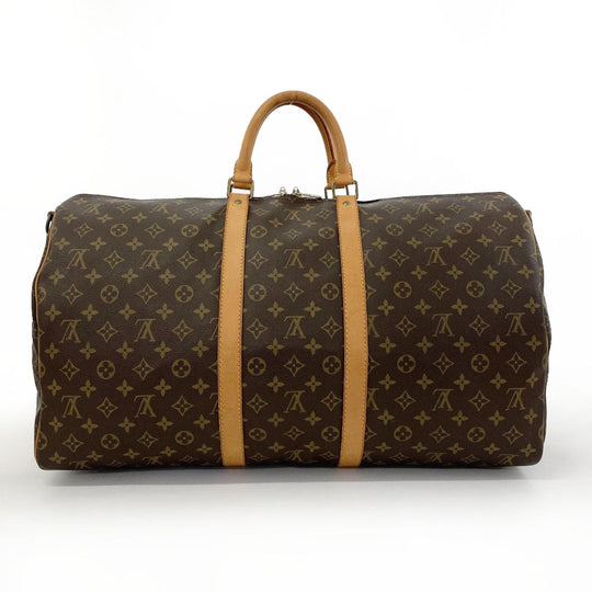 LOUIS VUITTON Boston Duffel bag M41414 Monogram canvas, tanned leather Brown Keepall  bandouliere 55