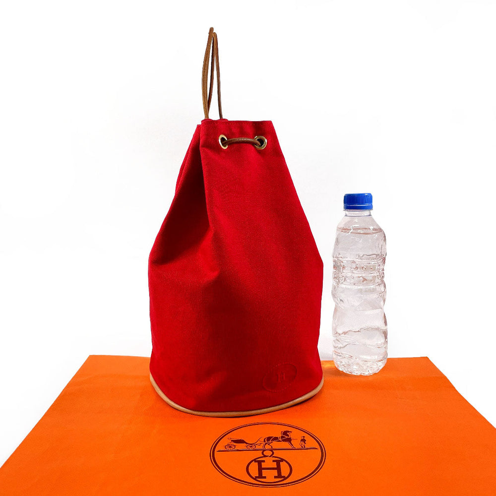 HERMES Shoulder Bag Cotton , 100% cotton Red Porosion Mimill PM