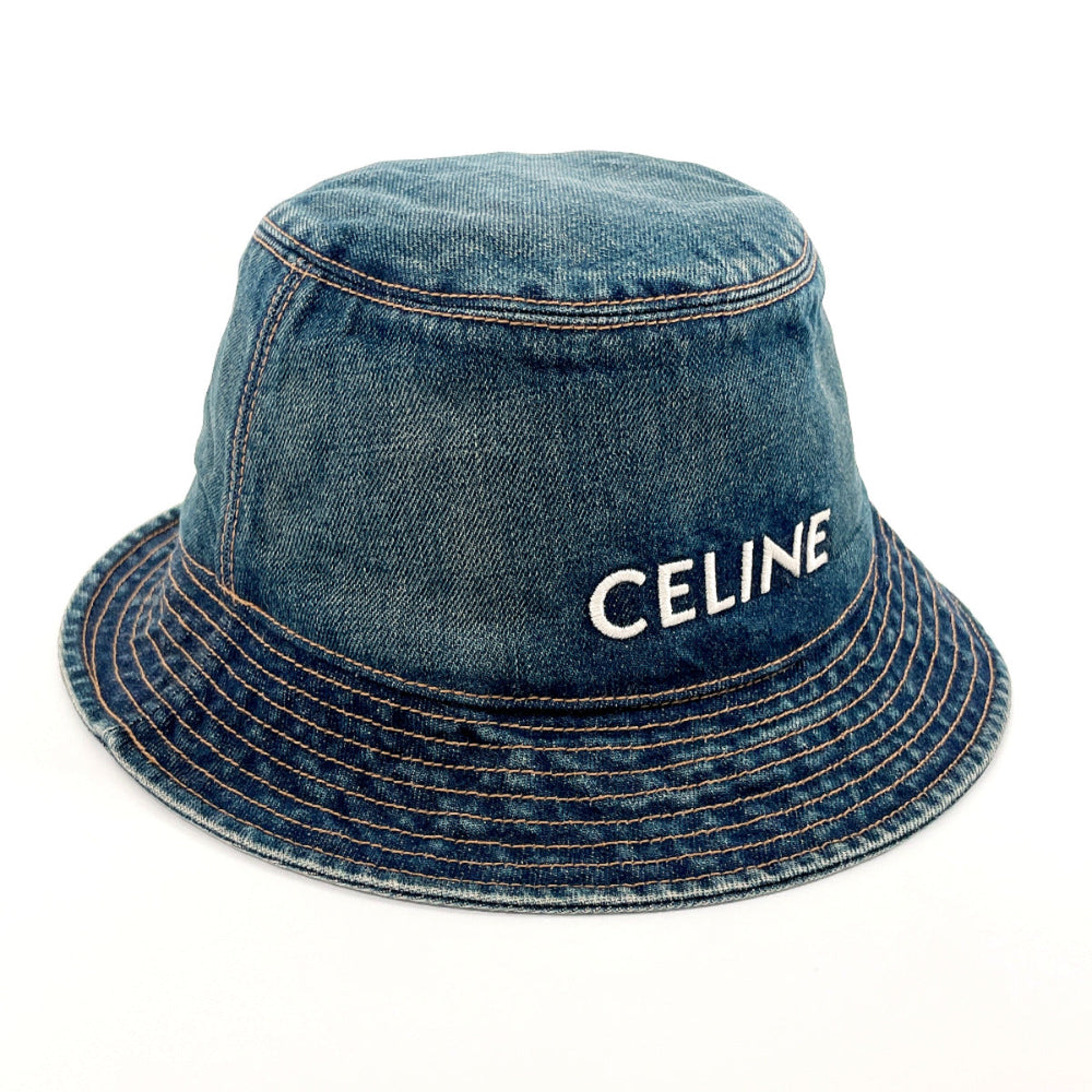 CELINE hat C454031 cotton blue Union Wash Denim Bucket hat S