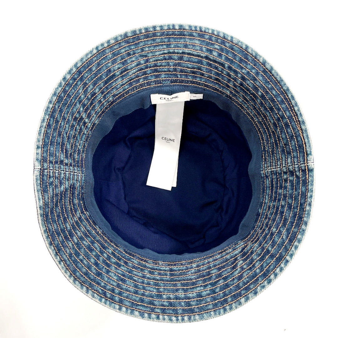CELINE hat C454031 cotton blue Union Wash Denim Bucket hat S