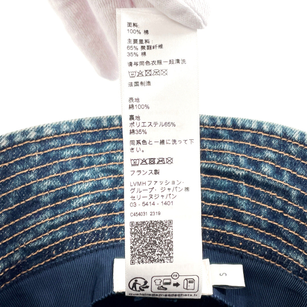 CELINE hat C454031 cotton blue Union Wash Denim Bucket hat S