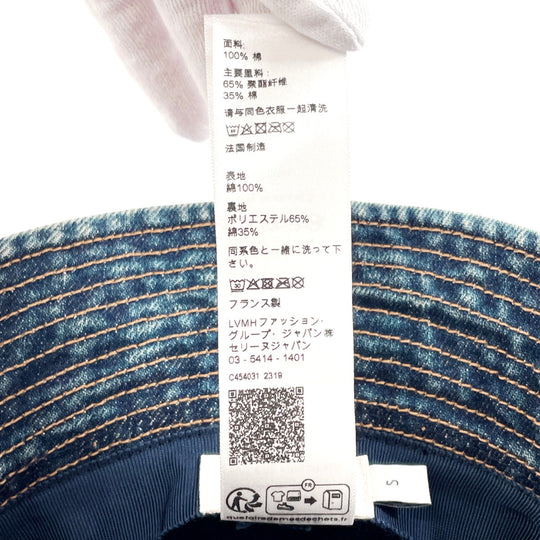 CELINE hat C454031 cotton blue Union Wash Denim Bucket hat S