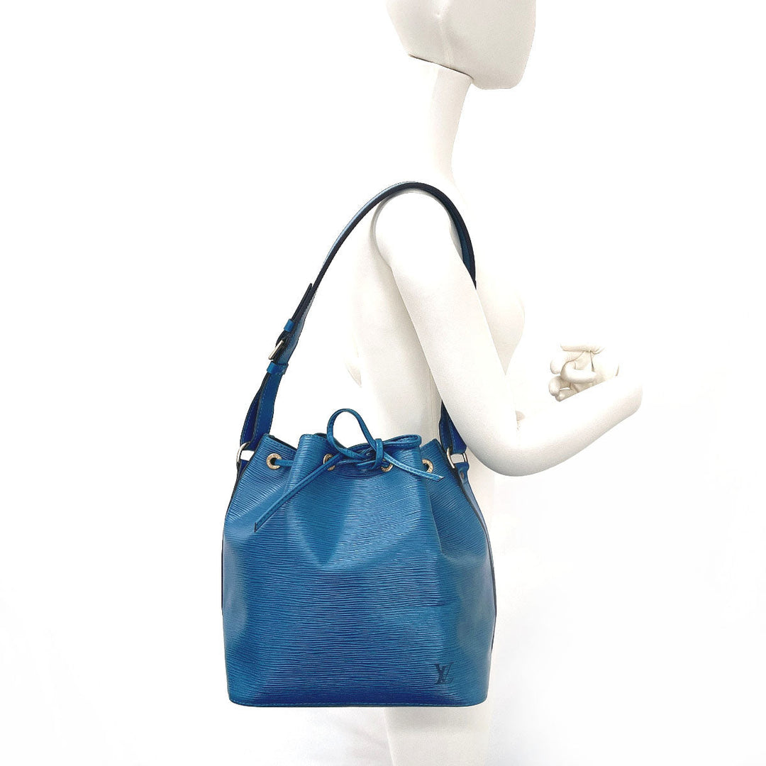 LOUIS VUITTON Shoulder Bag M44105 Epi Leather blue Petit Noe